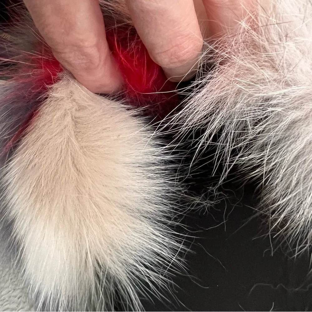 Stuart Weitzman Sublime Flat Fox Fur Leather Slide Sandal Carnival Furmania 8.5 - Picture 14 of 15